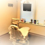dental procedure room with patient chair